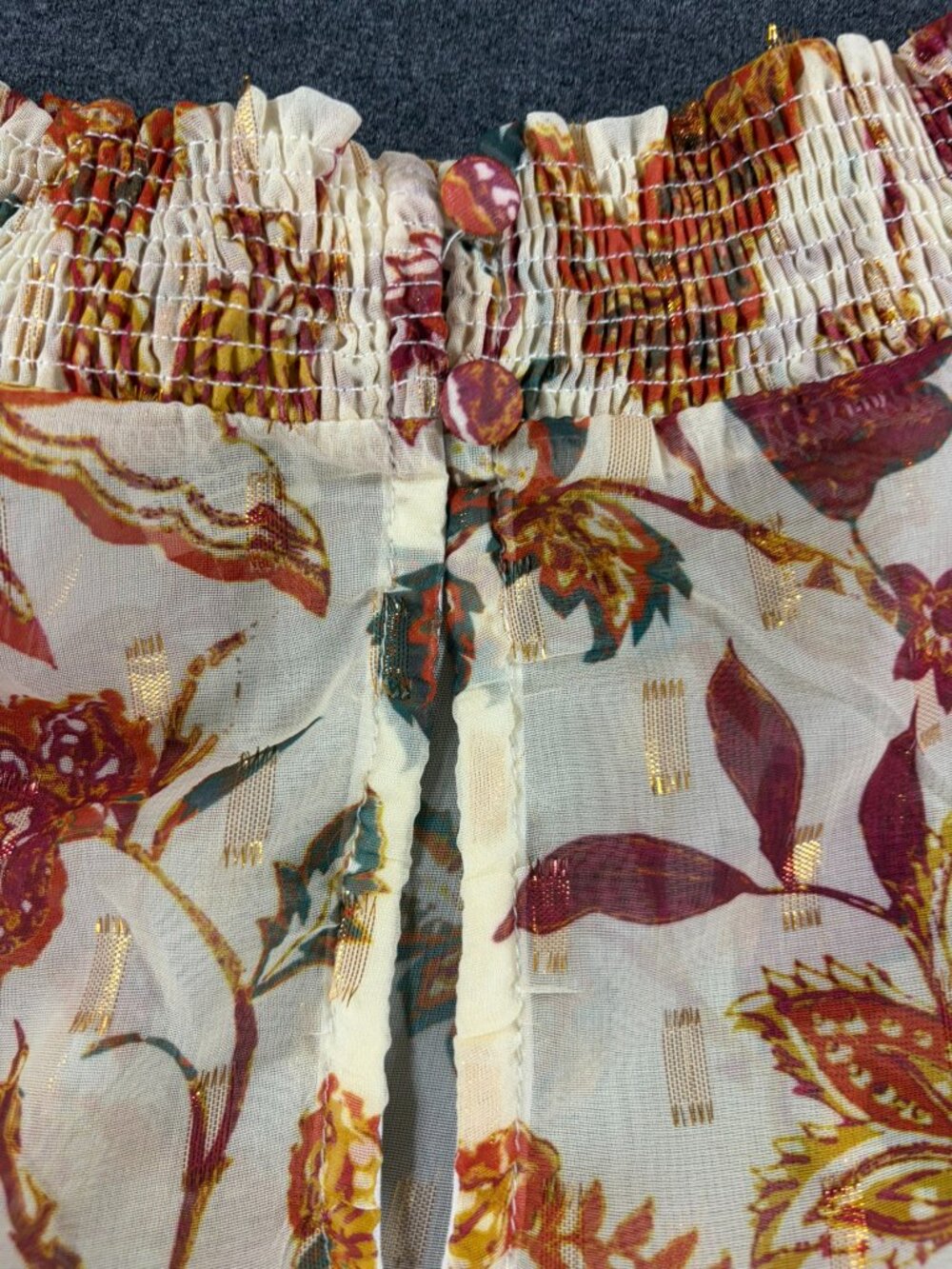 Autumnal Floral Blouse by Flying Tomato Boho Chic Whimsigoth Bohemain Shirt Top - Picture 3 of 14